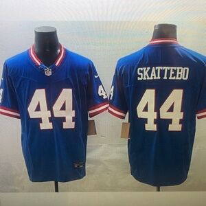 😙Cam Skattebo Stitched Jersey Royal 100th Season State Patch😋